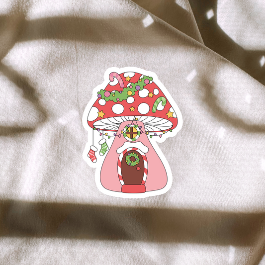 Christmas Mushroom Sticker