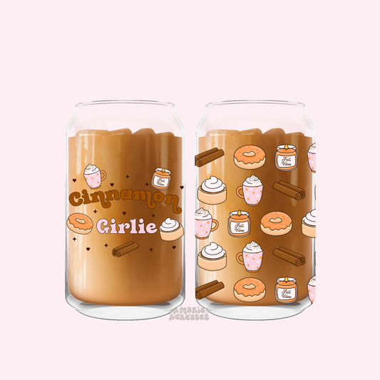 Cinnamon Girlie Glass Cup