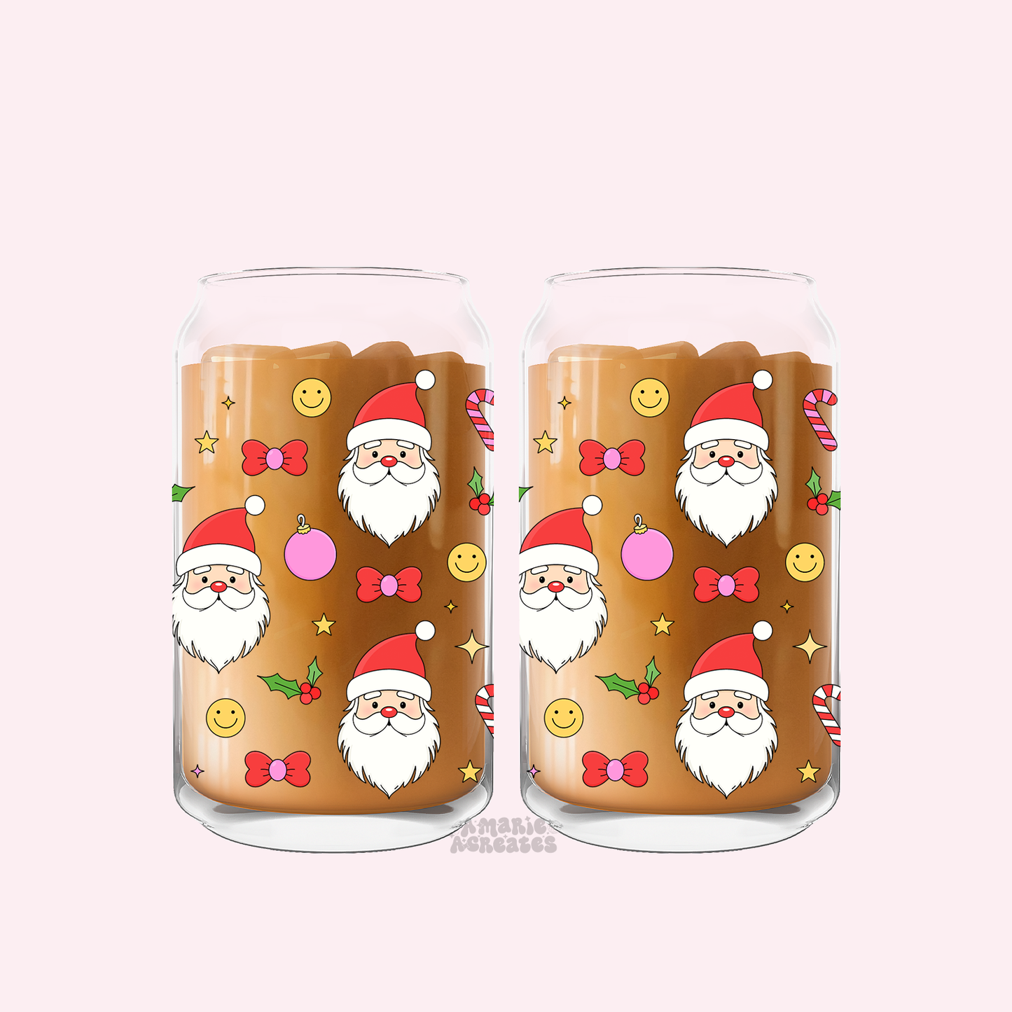 Classic Santa Glass Cup