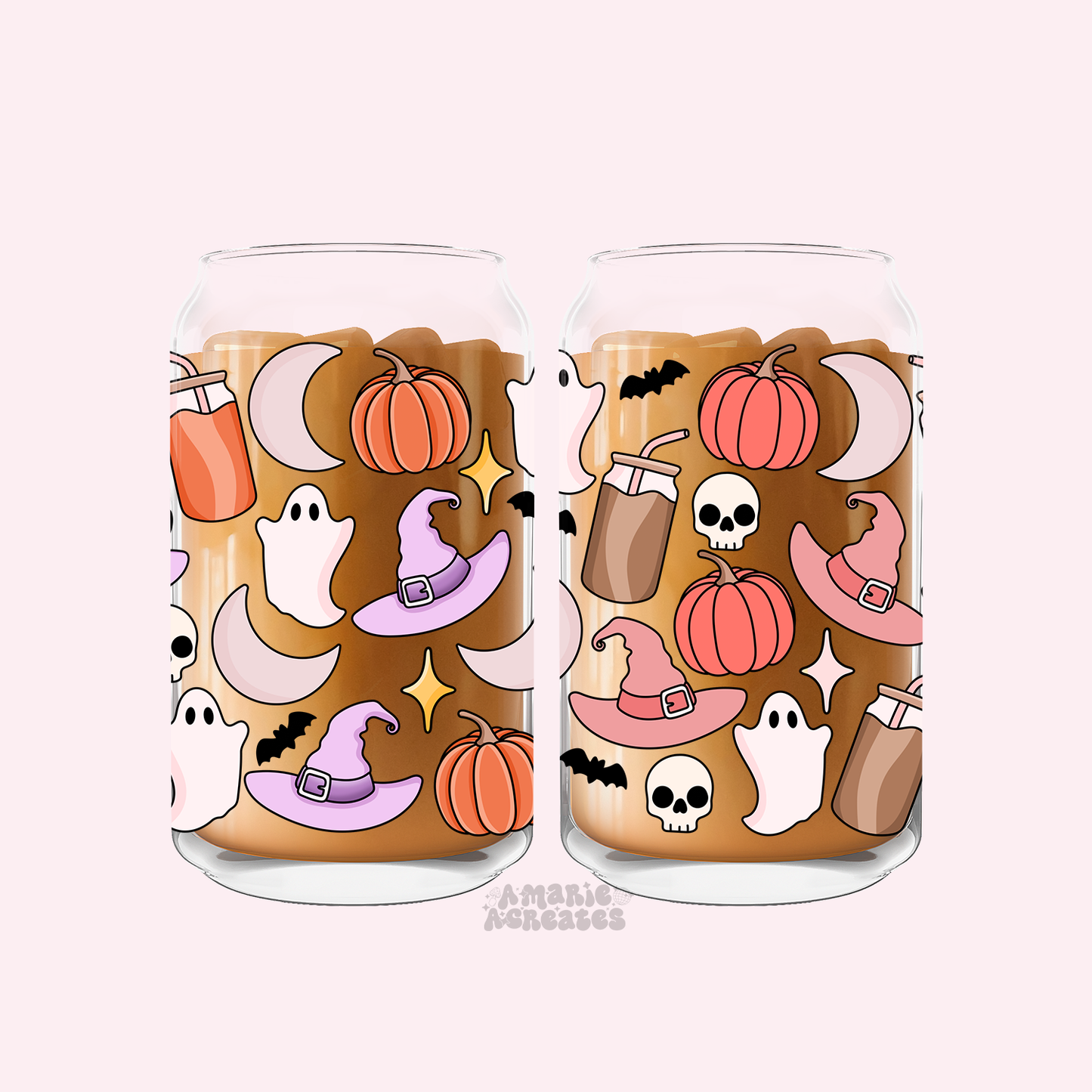 Coffee Halloween Glass Cup