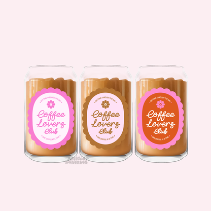 Coffee Lovers Club Glass Cup