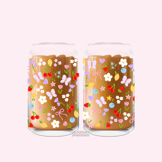 Colorful Summer Glass Cup