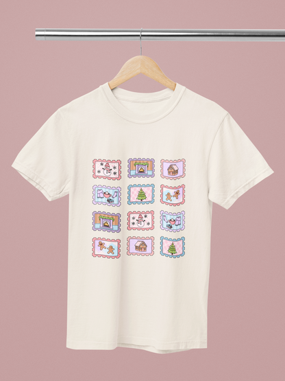 Xmas Stamps Graphic Top