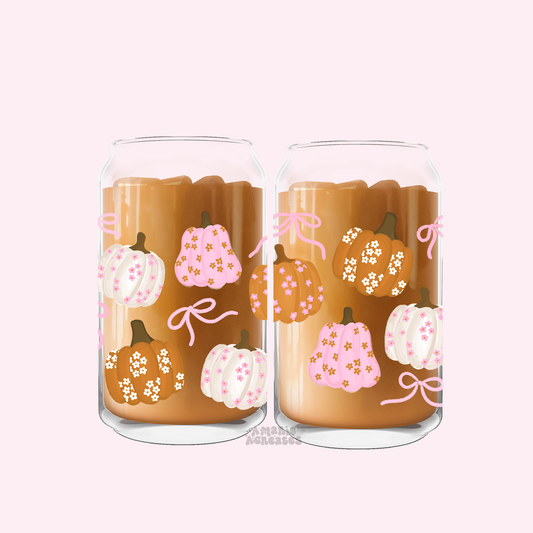 Coquette Pumpkin Glass Cup