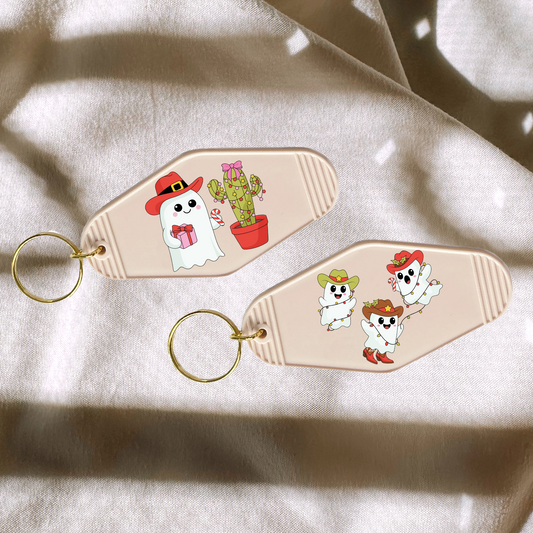 Cow-BOO Christmas Keychains