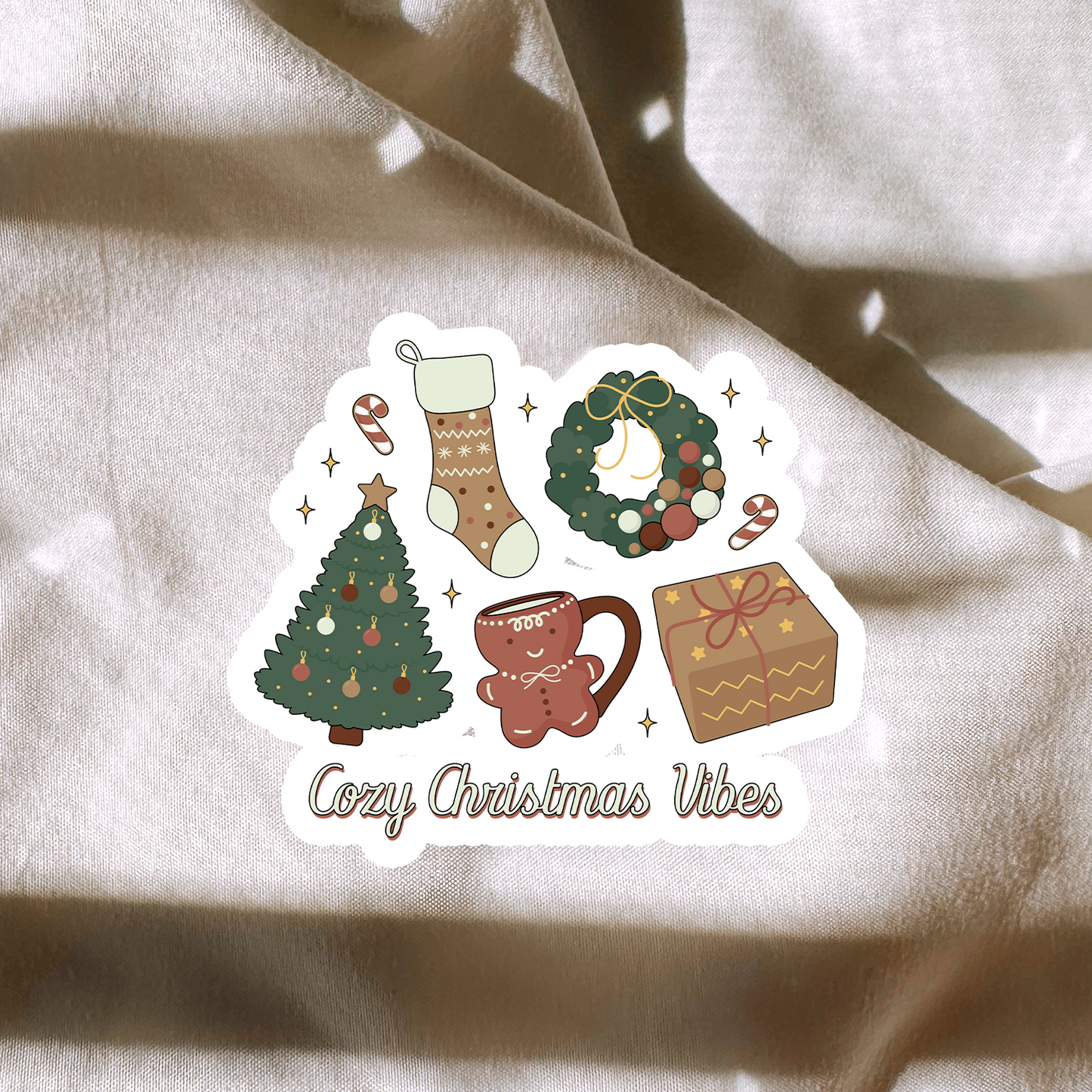 Cozy Christmas Vibes Sticker