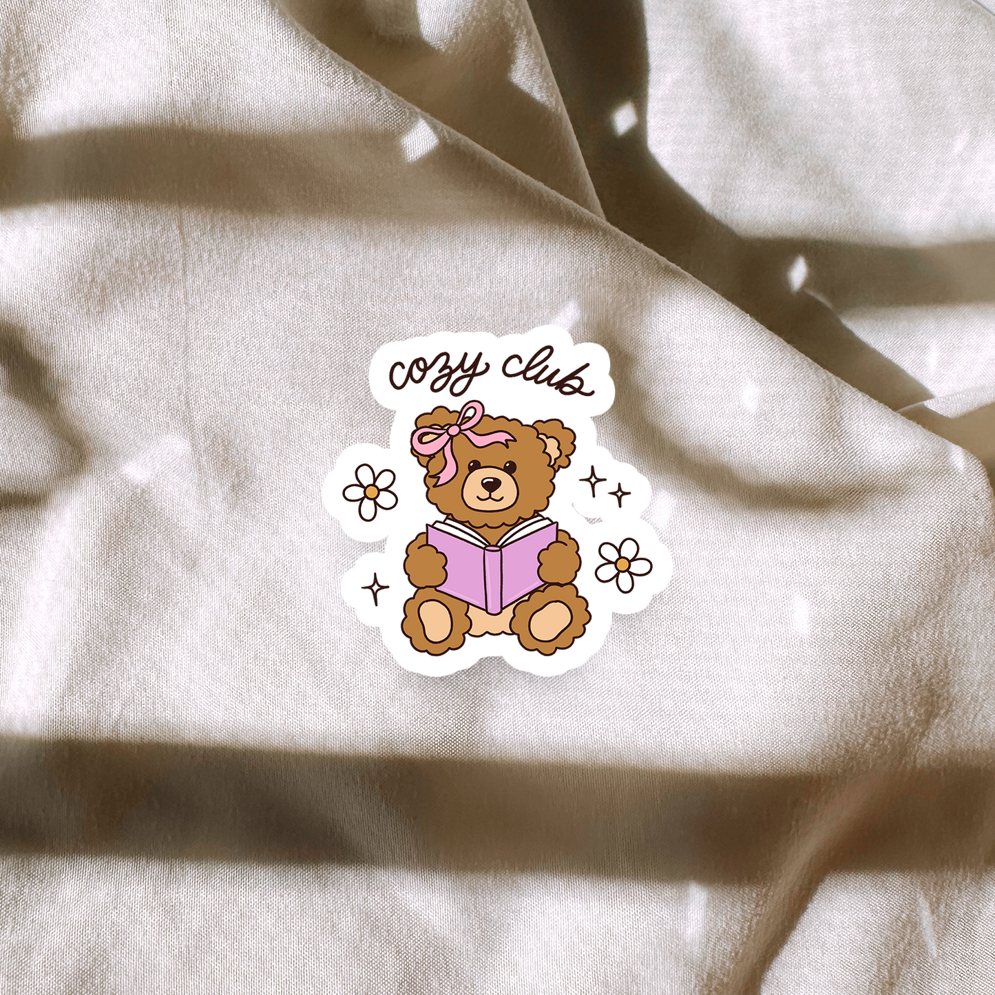 Cozy Club Bear Sticker
