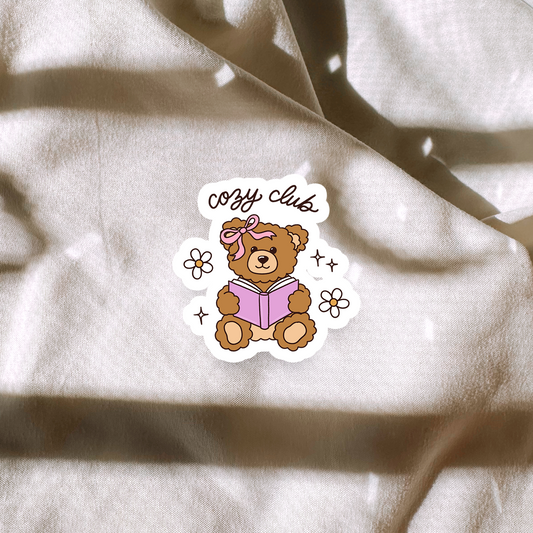Cozy Club Bear Sticker