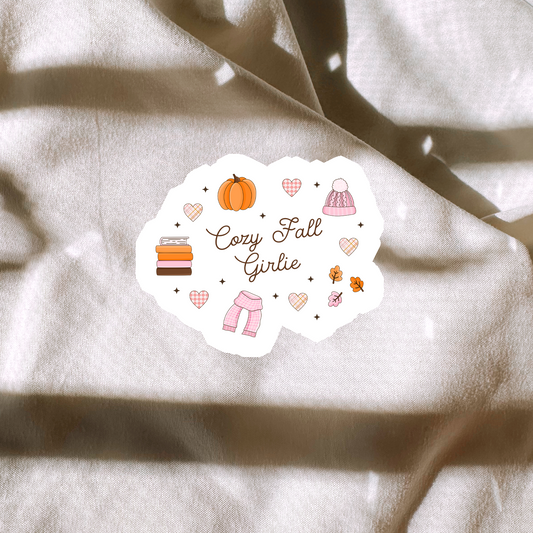 Cozy Fall Girlie Sticker