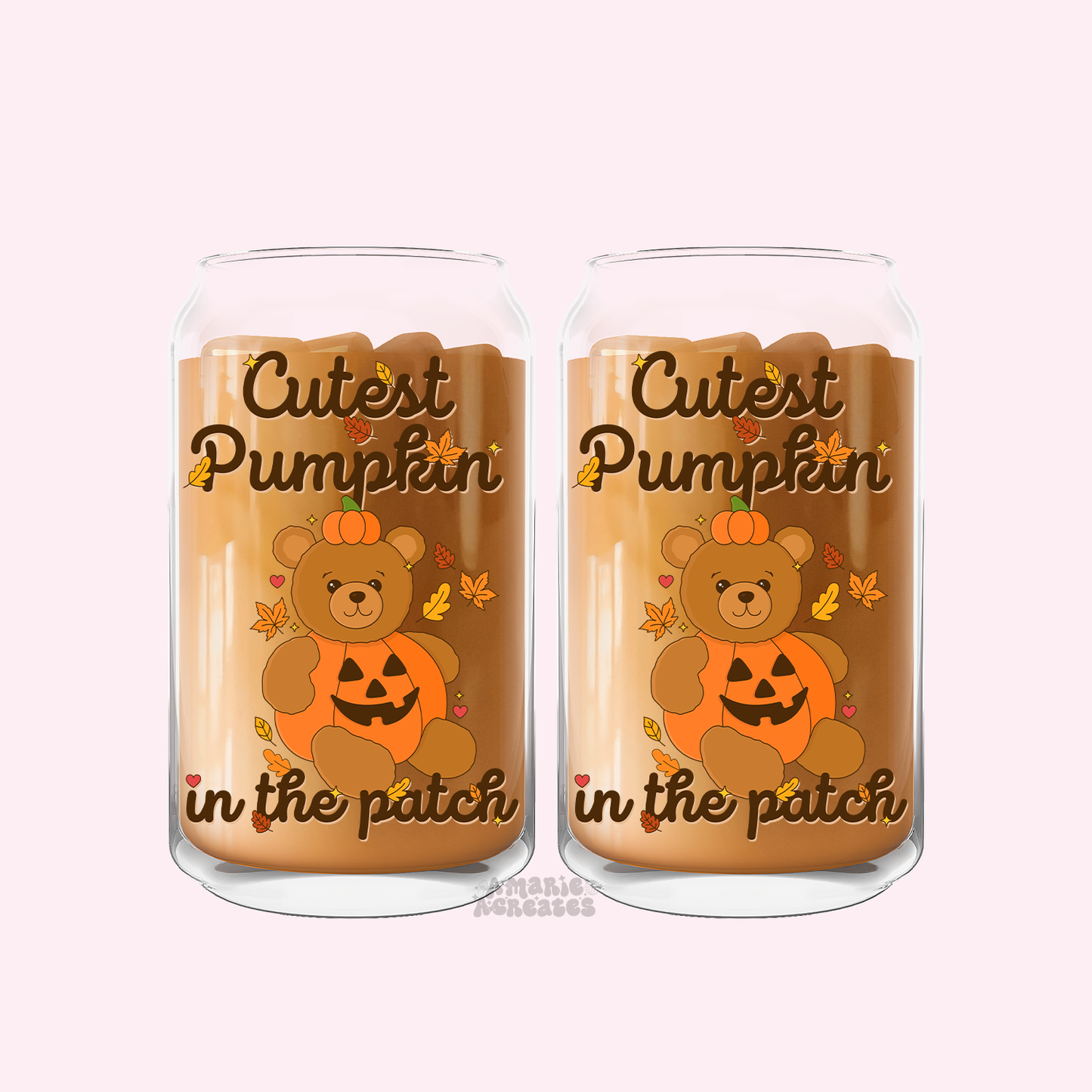 Cutest Pumpkin In The Patch | Pumpkin Bear | Glass Cup