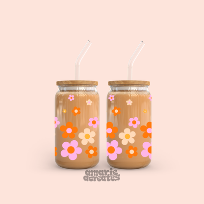 Cutie Flowers Glass Cup