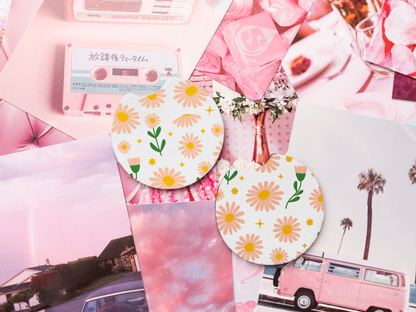 Daisies Car Coasters