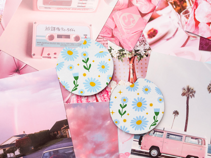 Daisies Car Coasters