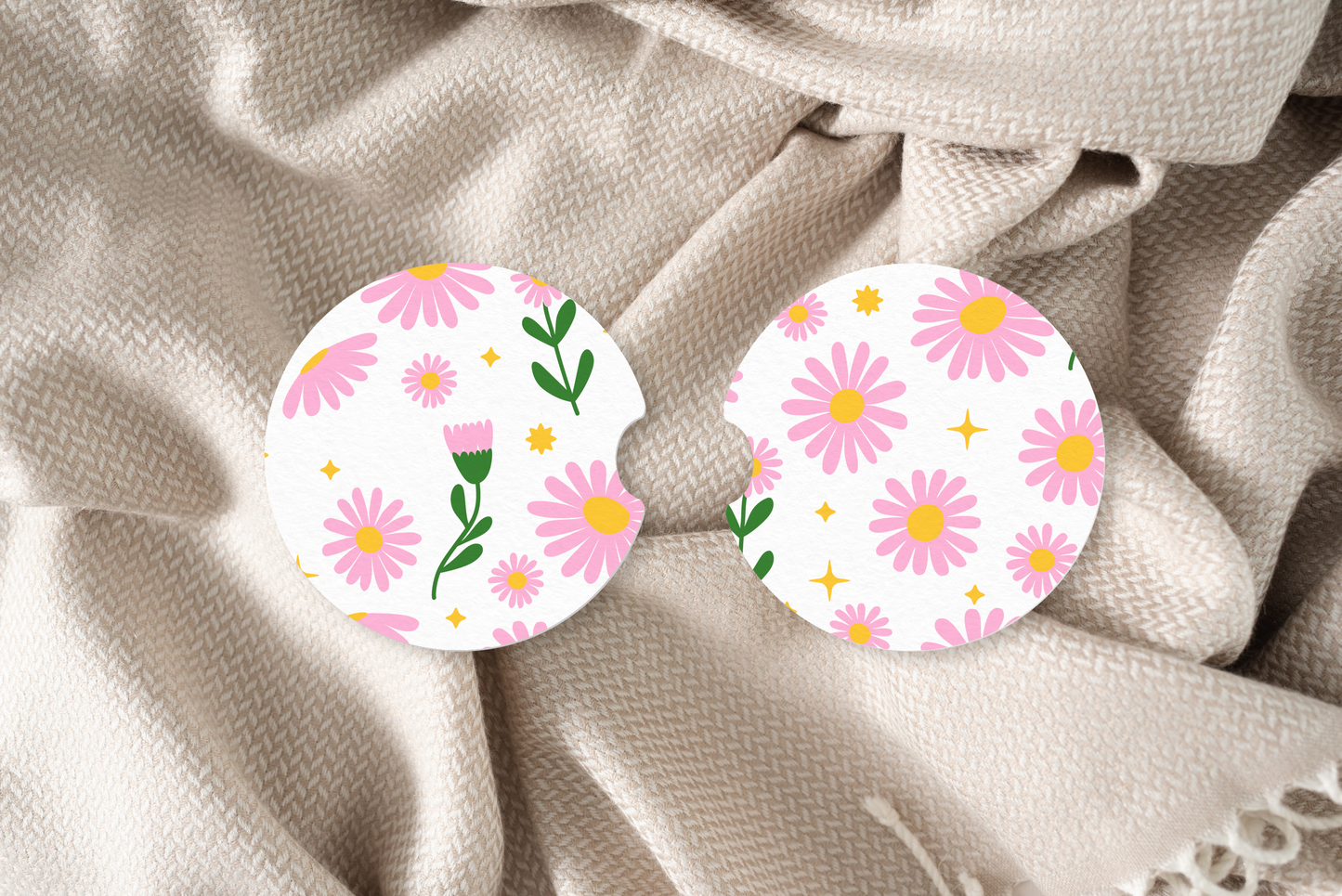 Daisies Car Coasters