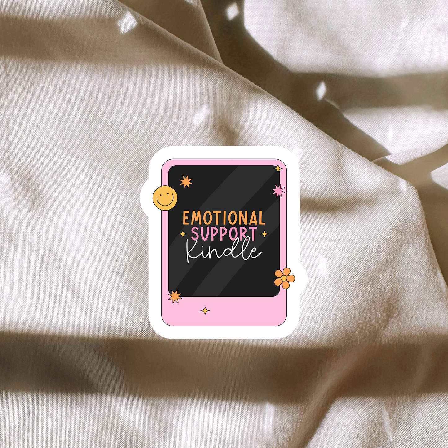 Emotional Support Kindle Sticker