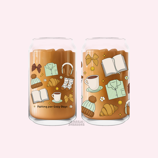 Falling For Cozy Days Glass Cup