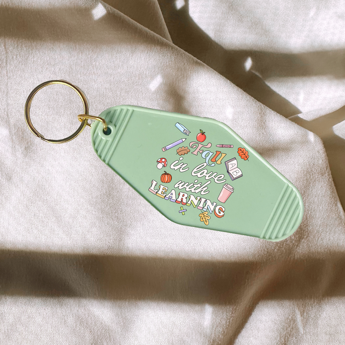 Fall In Love With Learning Keychain