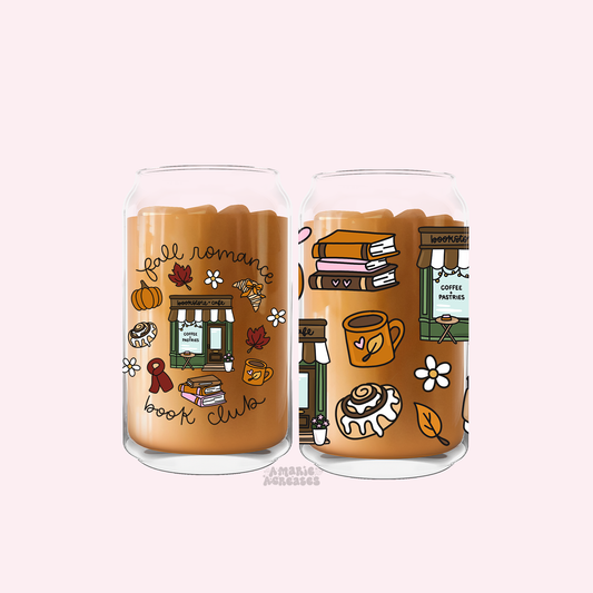 Fall Romance Book Club Glass Cup
