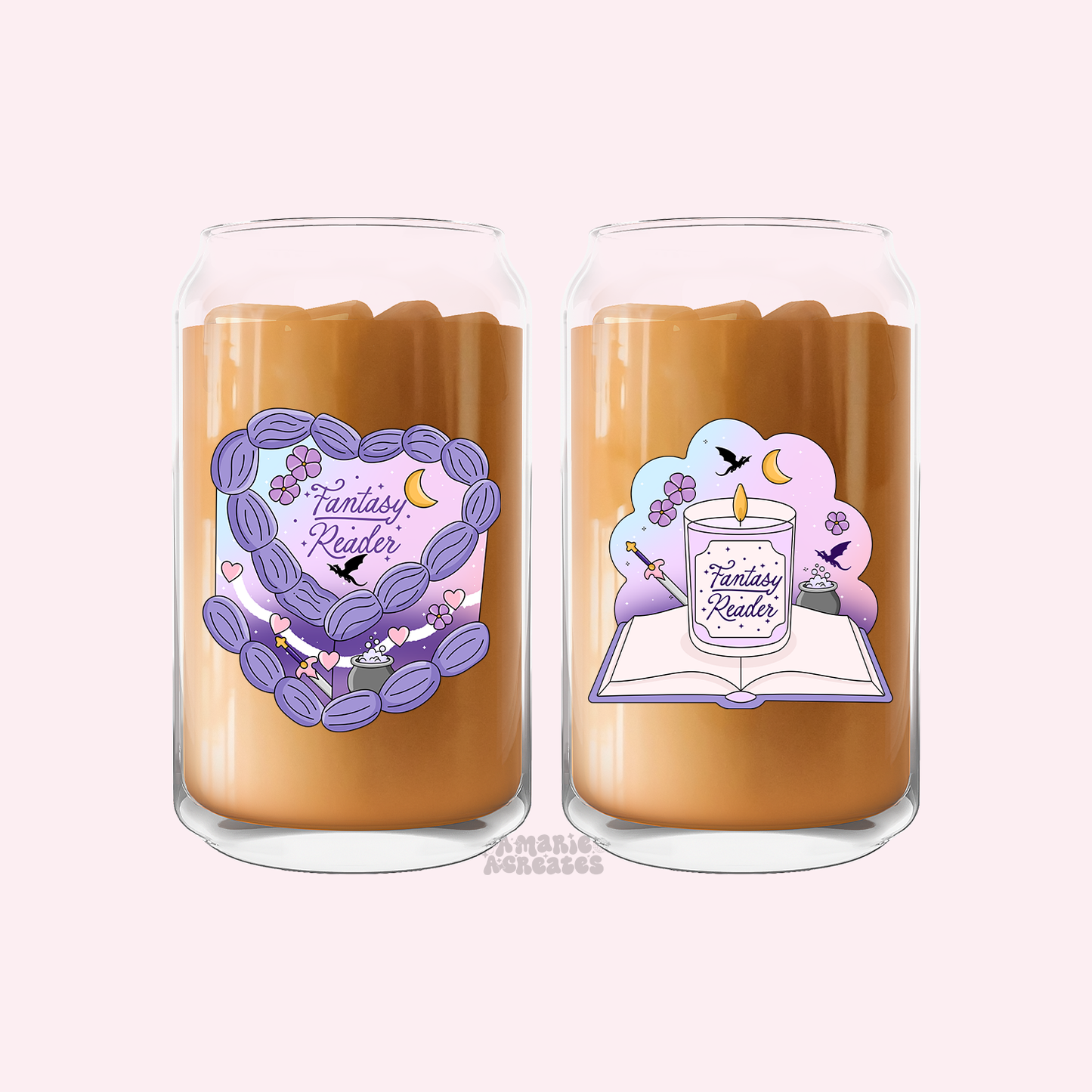 Fantasy Reader Glass Cup