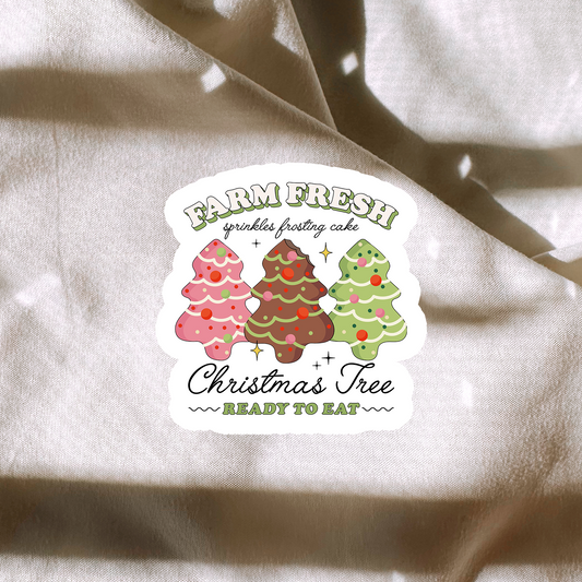 Farm Fresh Christmas Tree Cookies Sticker