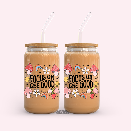 Focus On The Good Spring Mushie Glass Cup