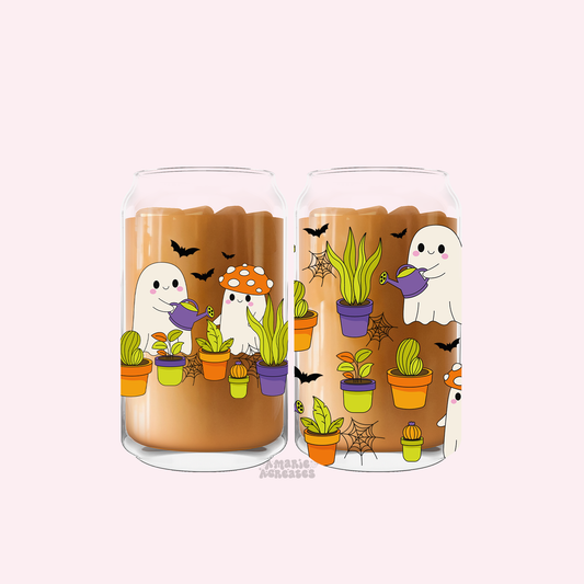 Ghost & Plants Glass Cup