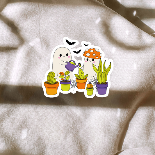 Ghost & Plants Sticker