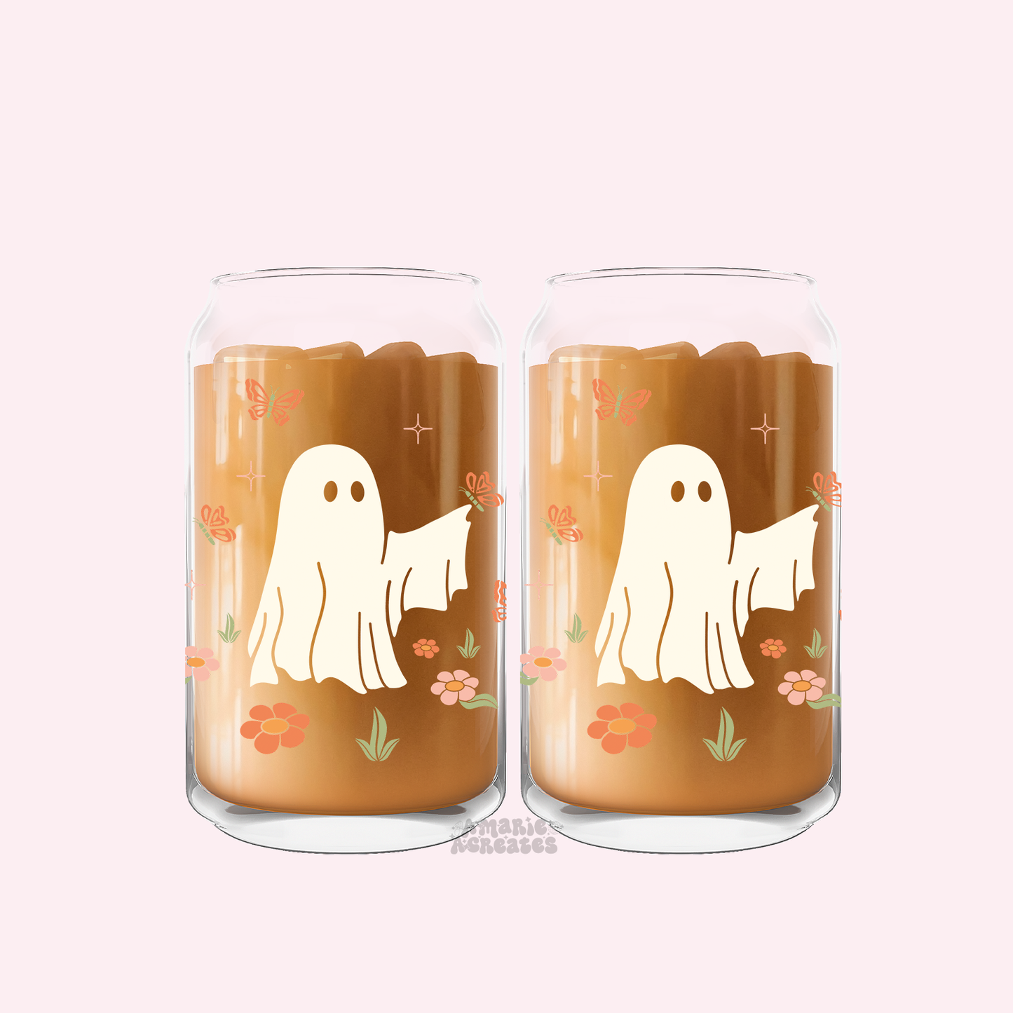 Ghostie Gal Glass Cup