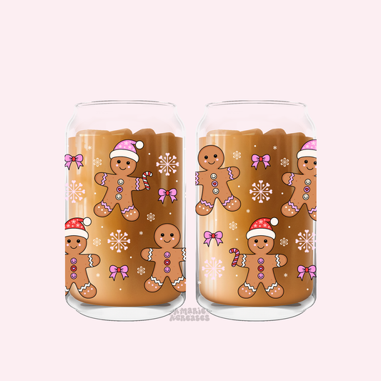 Gingerbread Girlies Glass Cup