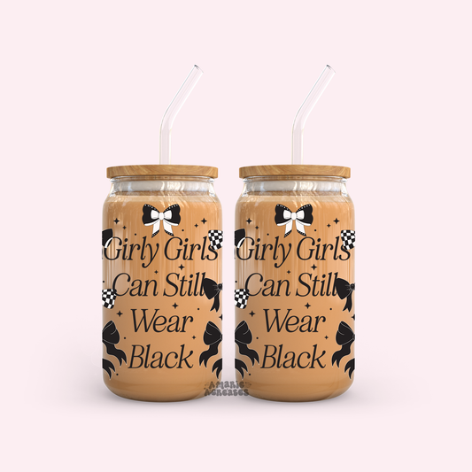 Girly Girls Can Still Wear Black Glass Cup