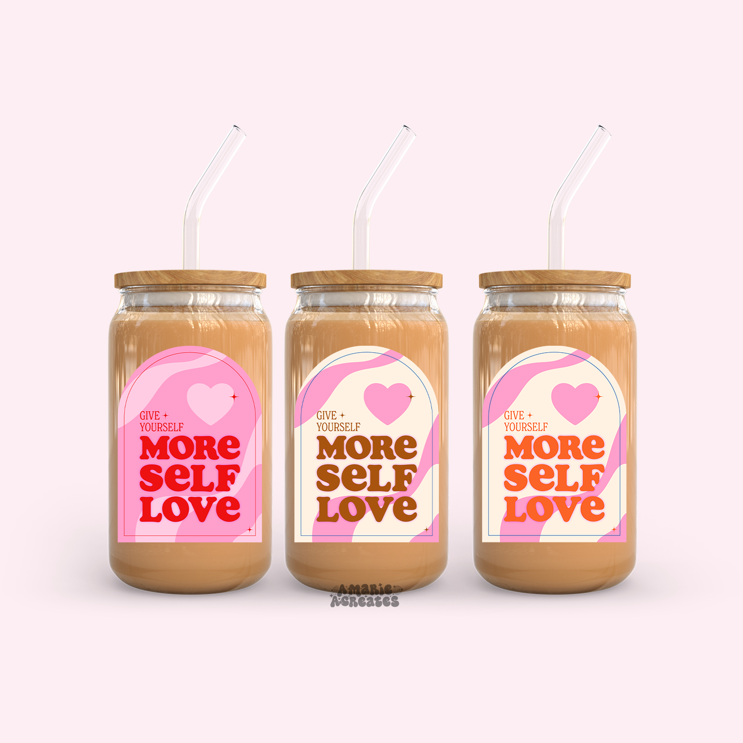 Give Yourself More Self Love Glass Cup