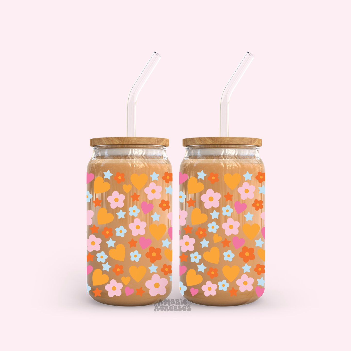 Happy Confetti Glass Cup