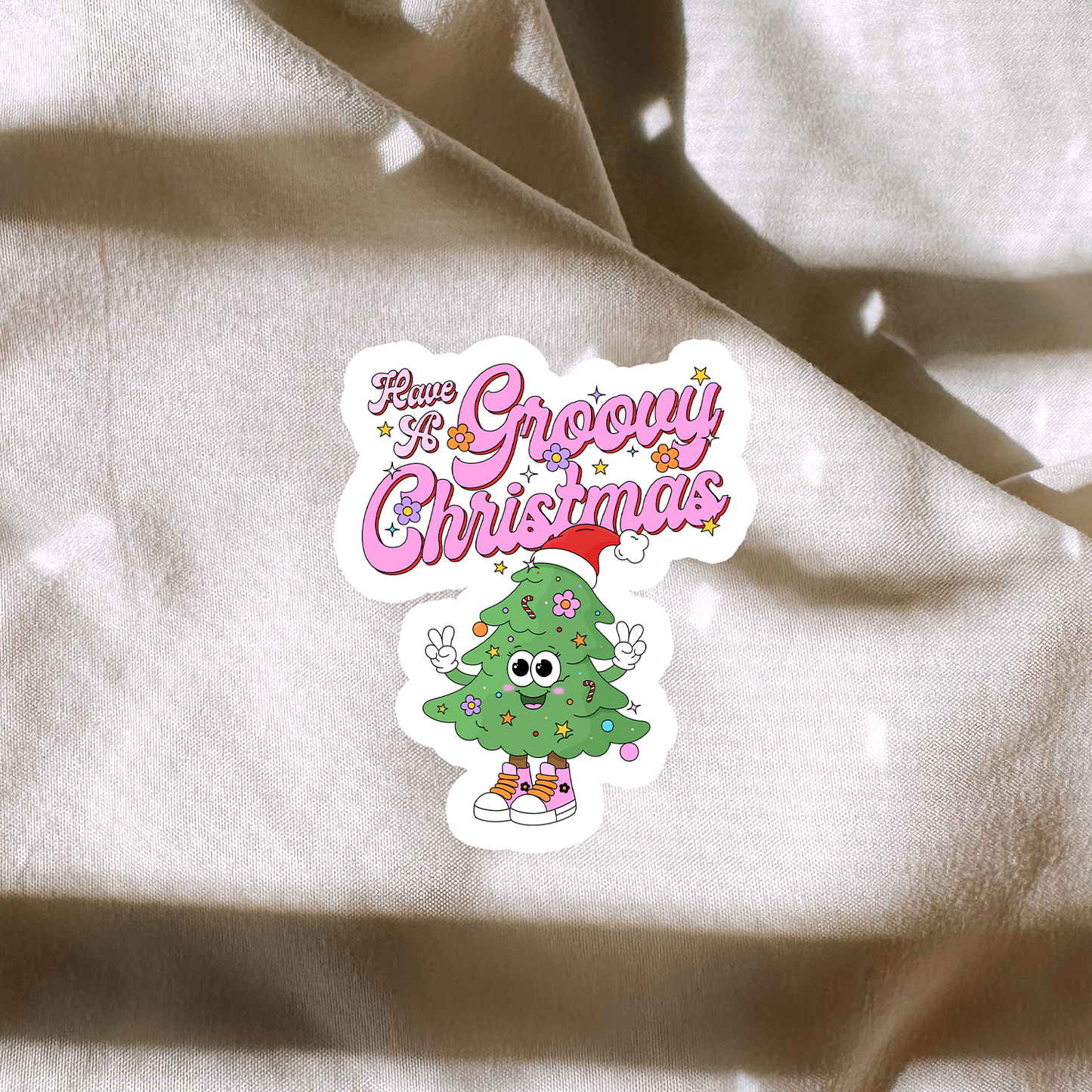 Have A Groovy Christmas Sticker