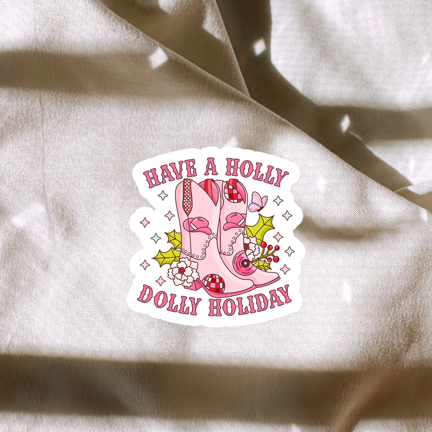 Have A Holly Dolly Holiday Sticker