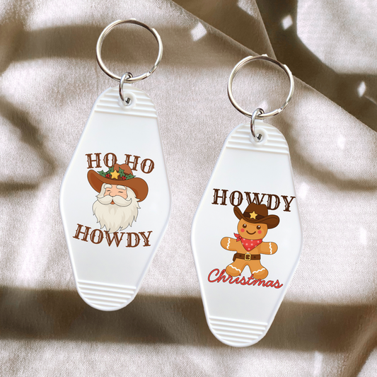 Howdy Christmas Keychain