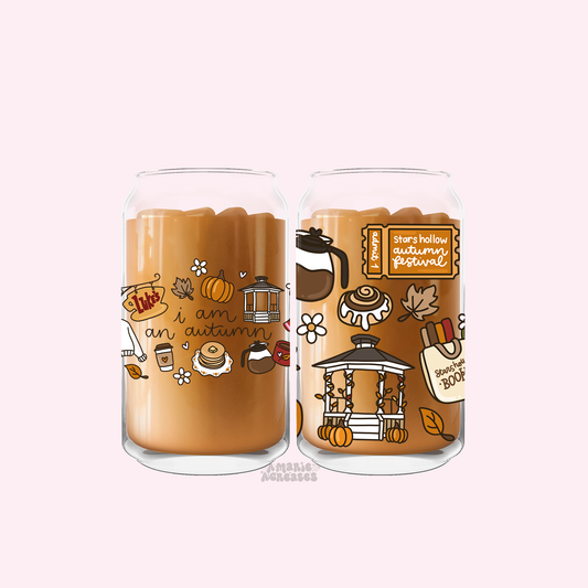 I Am An Autumn GG Glass Cup