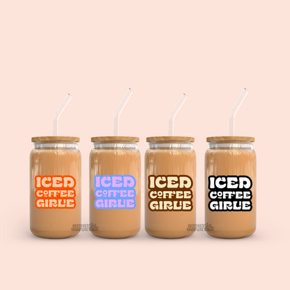 Iced Coffee Girlie Glass Cup