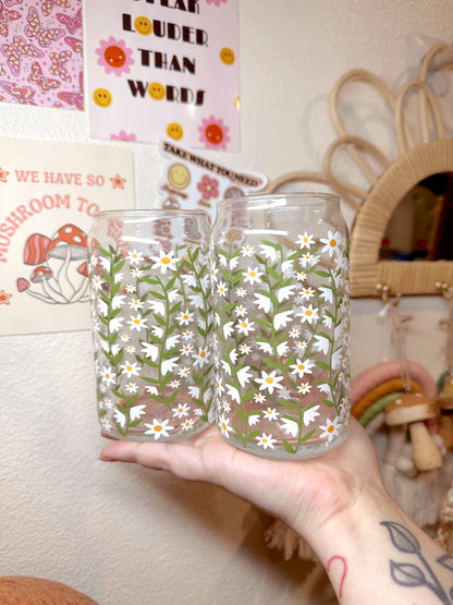 Daisy Garden Glass Cup