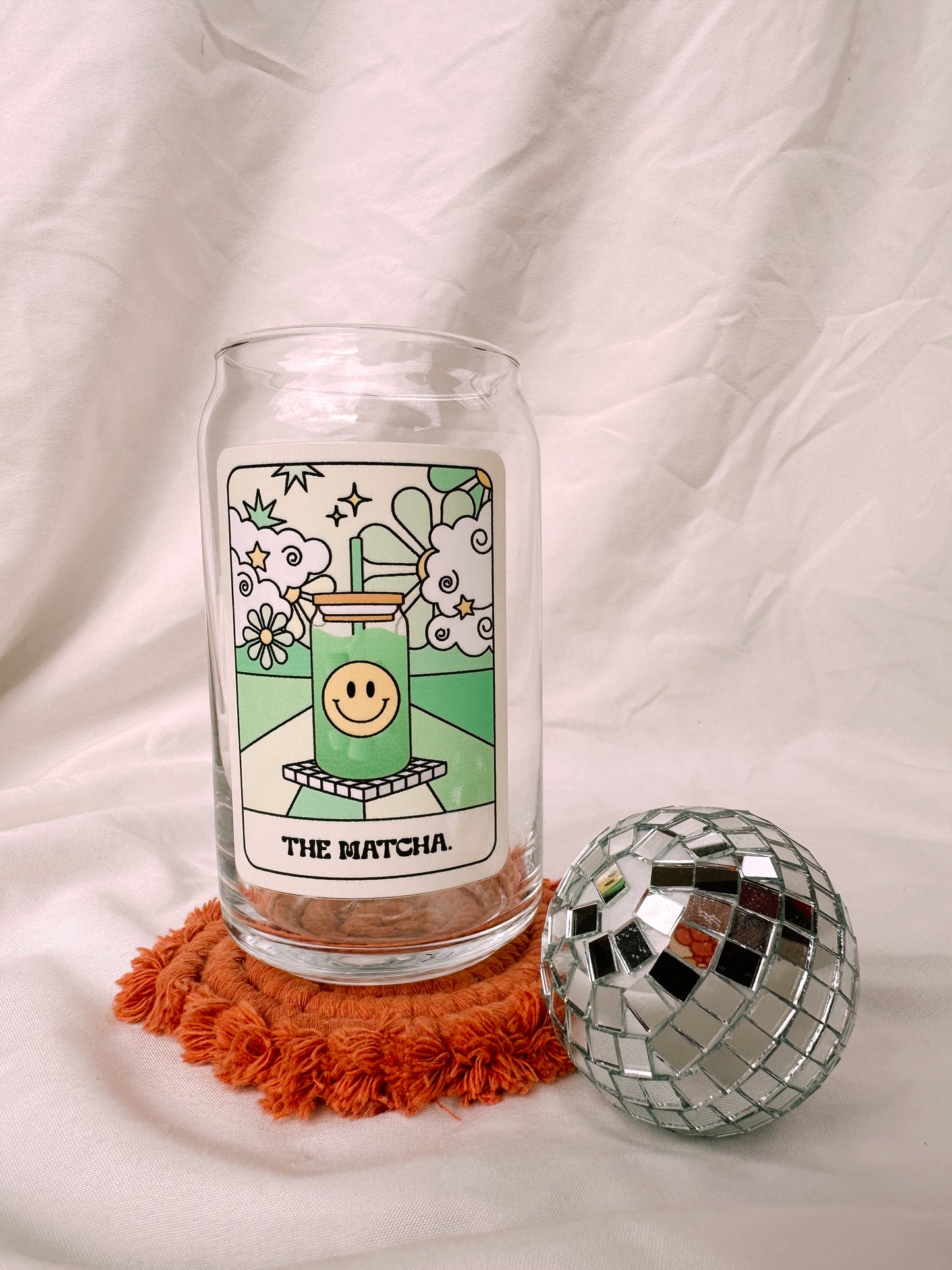 Trendy Retro Tarot Cards Glass Cup