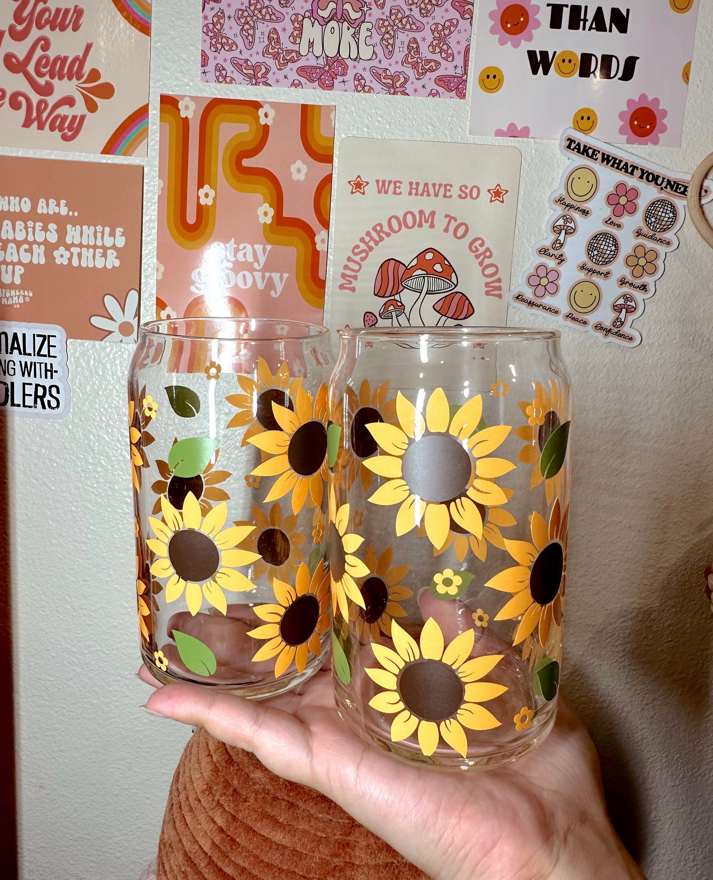 Sunflower Glass Cup