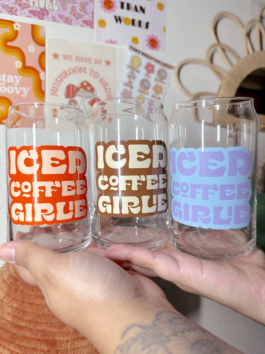 Iced Coffee Girlie Glass Cup