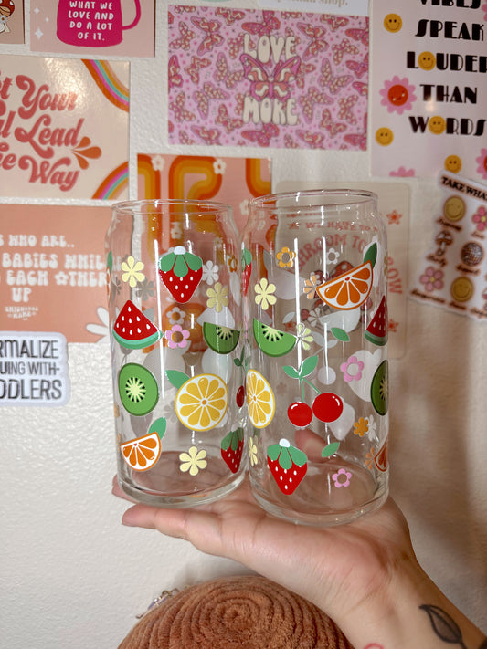 Fruits Galore Glass Cup