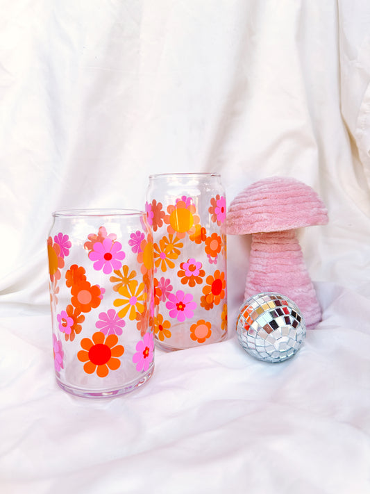 Flower Power Glass Cup