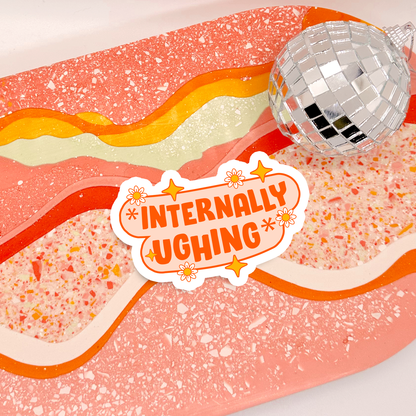 Internally Ughing Sticker