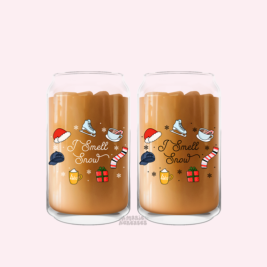 I Smell Snow Glass Cup
