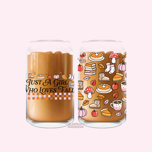 Love Fall Glass Cup