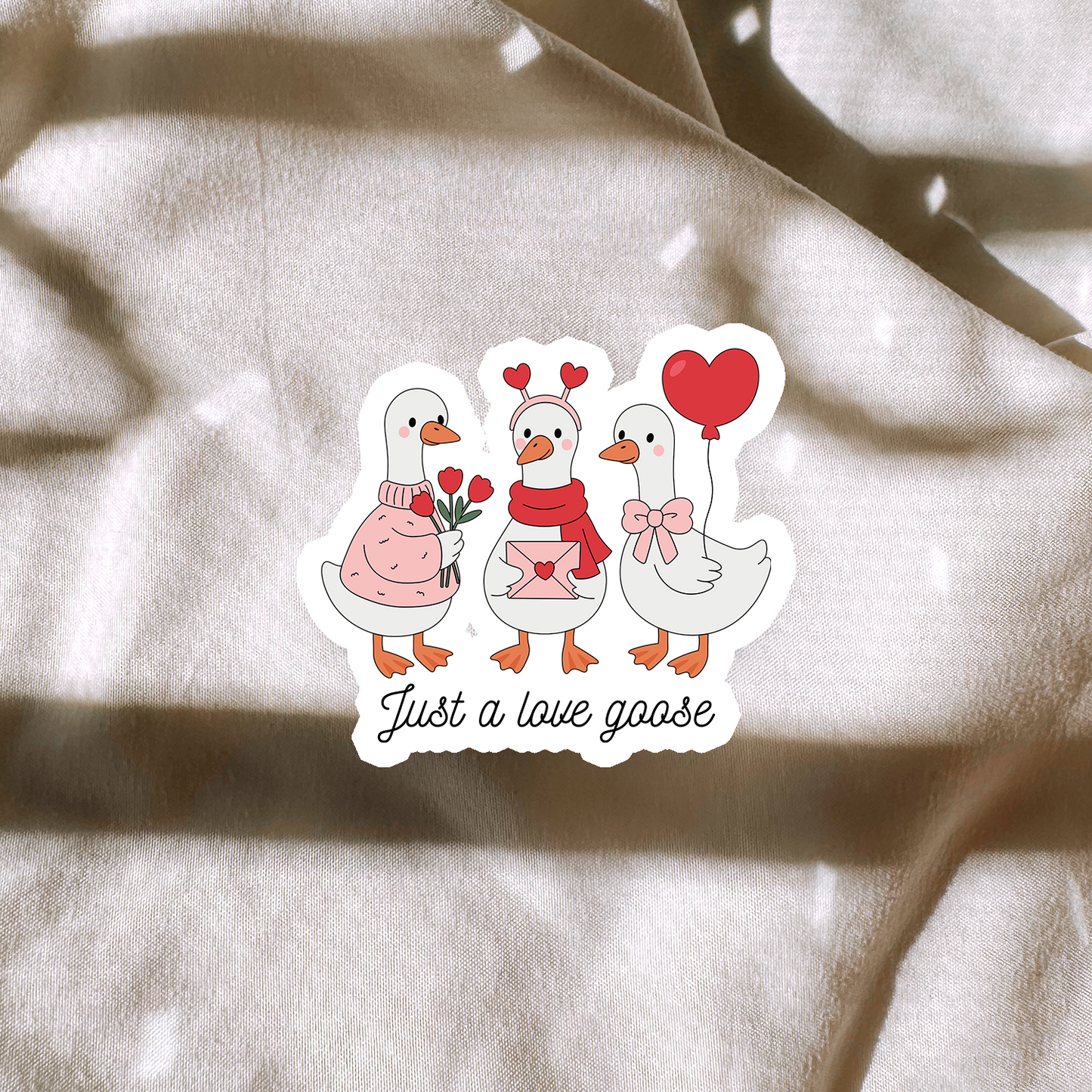 Just A Love Goose Sticker