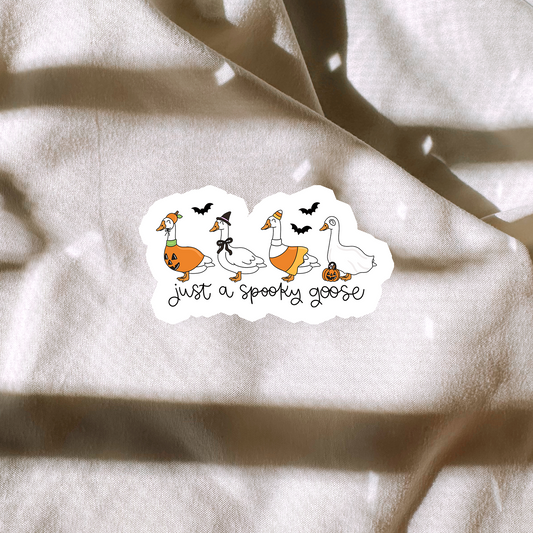 Just A Spooky Goose Sticker