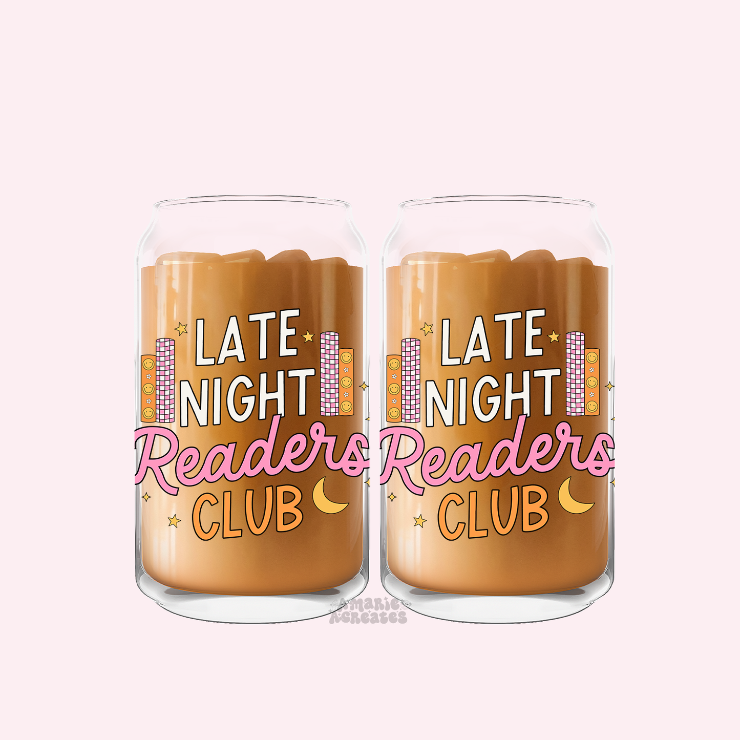 Late Night Readers Club Glass Cup