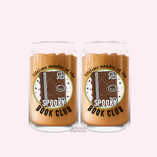 Lifetime Member Of The Spooky Book Club Glass Cup